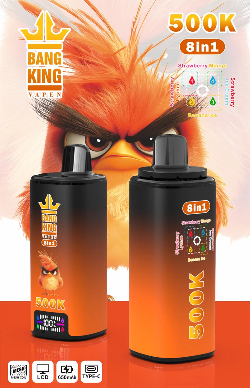 BANG KING VAPEN 500K 8w1 Jednorazowy Waporyzator | 8 smaków w jednym urządzeniu, 5% nikotyny