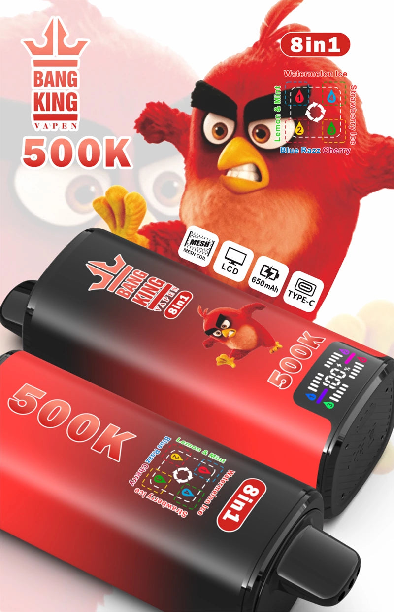 BANG KING VAPEN 500K 8w1 Jednorazowy Waporyzator | 8 smaków w jednym urządzeniu, 5% nikotyny