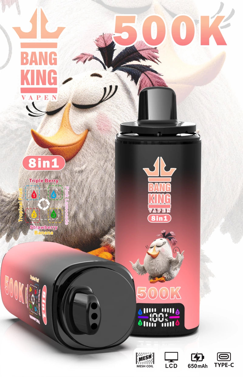 BANG KING VAPEN 500K 8w1 Jednorazowy Waporyzator | 8 smaków w jednym urządzeniu, 5% nikotyny