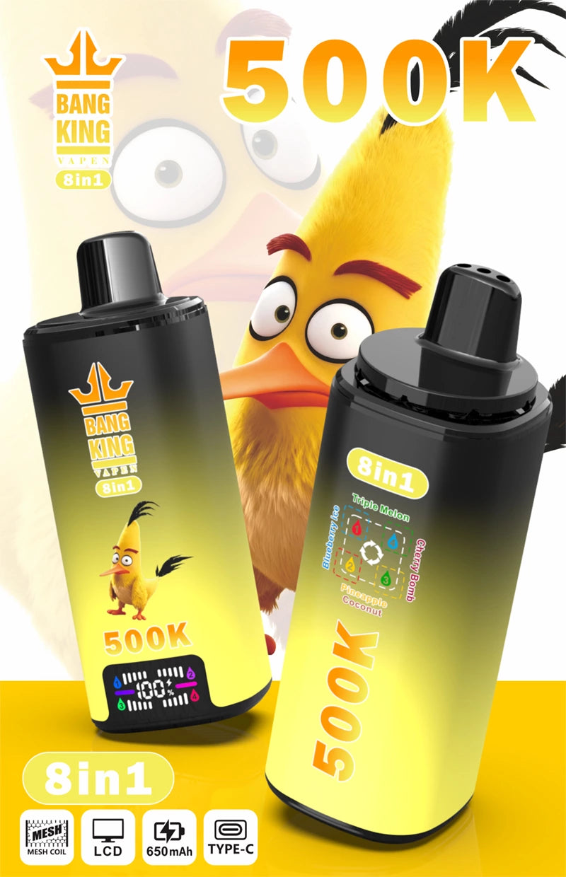 BANG KING VAPEN 500K 8w1 Jednorazowy Waporyzator | 8 smaków w jednym urządzeniu, 5% nikotyny