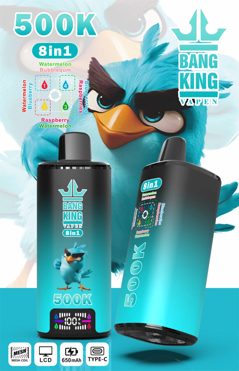 BANG KING VAPEN 500K 8w1 Jednorazowy Waporyzator | 8 smaków w jednym urządzeniu, 5% nikotyny