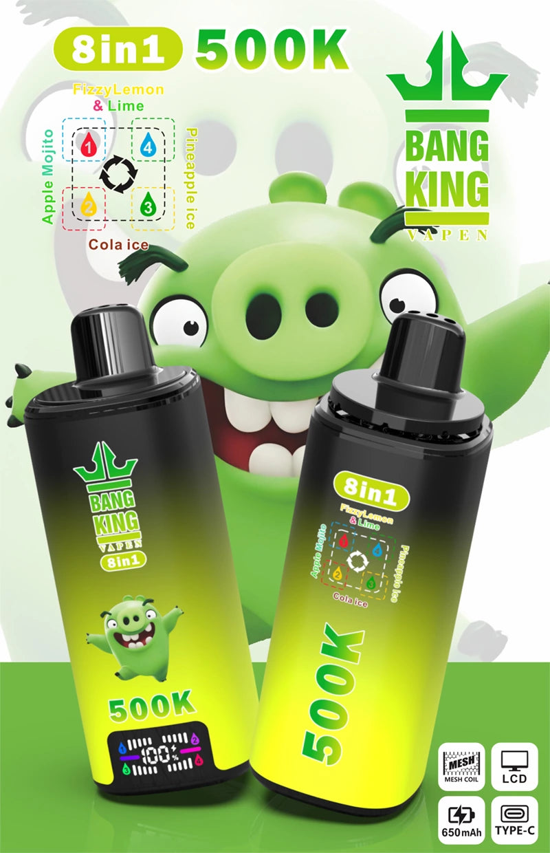 BANG KING VAPEN 500K 8w1 Jednorazowy Waporyzator | 8 smaków w jednym urządzeniu, 5% nikotyny