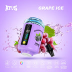 ATVS E-Hookah Head 120K PUFFS — panel LED oraz wskaźnik poziomu liquidu - Winogrono Ice