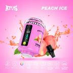 ATVS E-Hookah Head 120K PUFFS — panel LED oraz wskaźnik poziomu liquidu - Brzoskwinia Ice